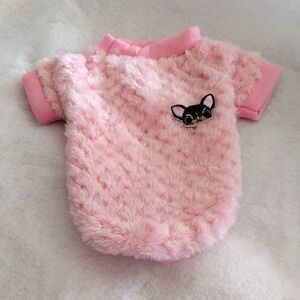 XS Doggy Pink Fuzzy Sweater